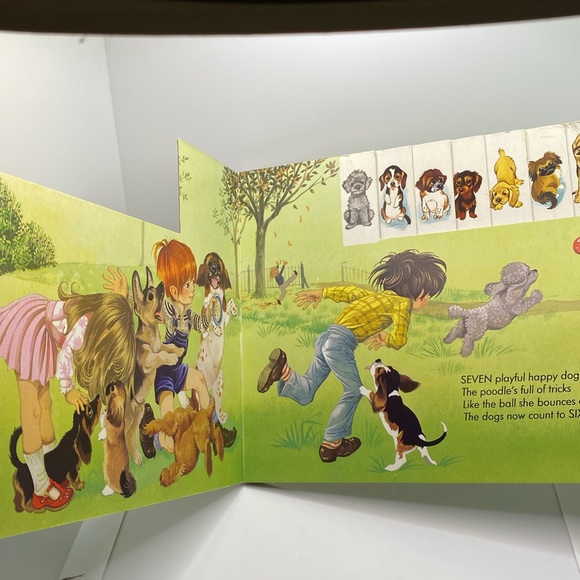 Vintage Ten Little Dogs Hardboard Children’s Book 1979 Brimax English Edition - Picture 8 of 13